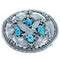 Turquoise Navajo Sterling Silver Eagle Belt Buckle RX115750